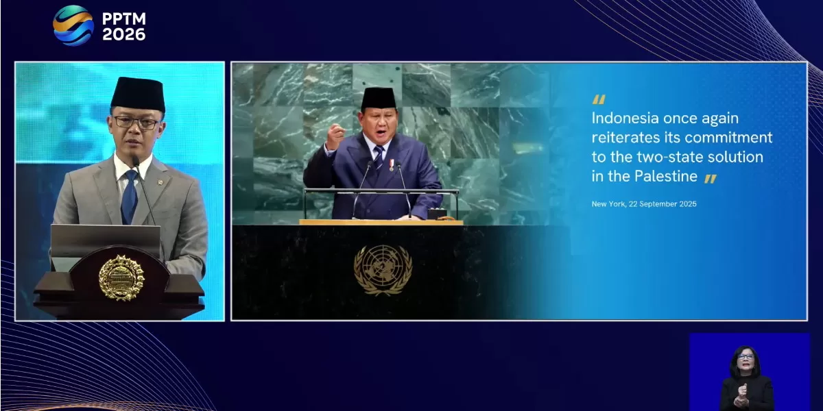 Sugiono dalam Pernyataan Pers Tahunan Menteri Luar Negeri (Promedia Teknologi Indonesia)