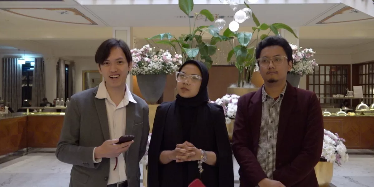 Pardy salah satu warga Indonesia yang hadir dalam menyambut Presiden Prabowo di Swiss (Promedia Teknologi Indonesia)