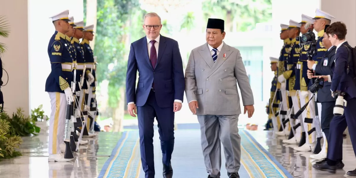 Prabowo Subianto menjajaki penguatan kerja sama di berbagai bidang bersama Perdana Menteri Australia Anthony Albanese di Jakarta (Promedia Teknologi Indonesia)