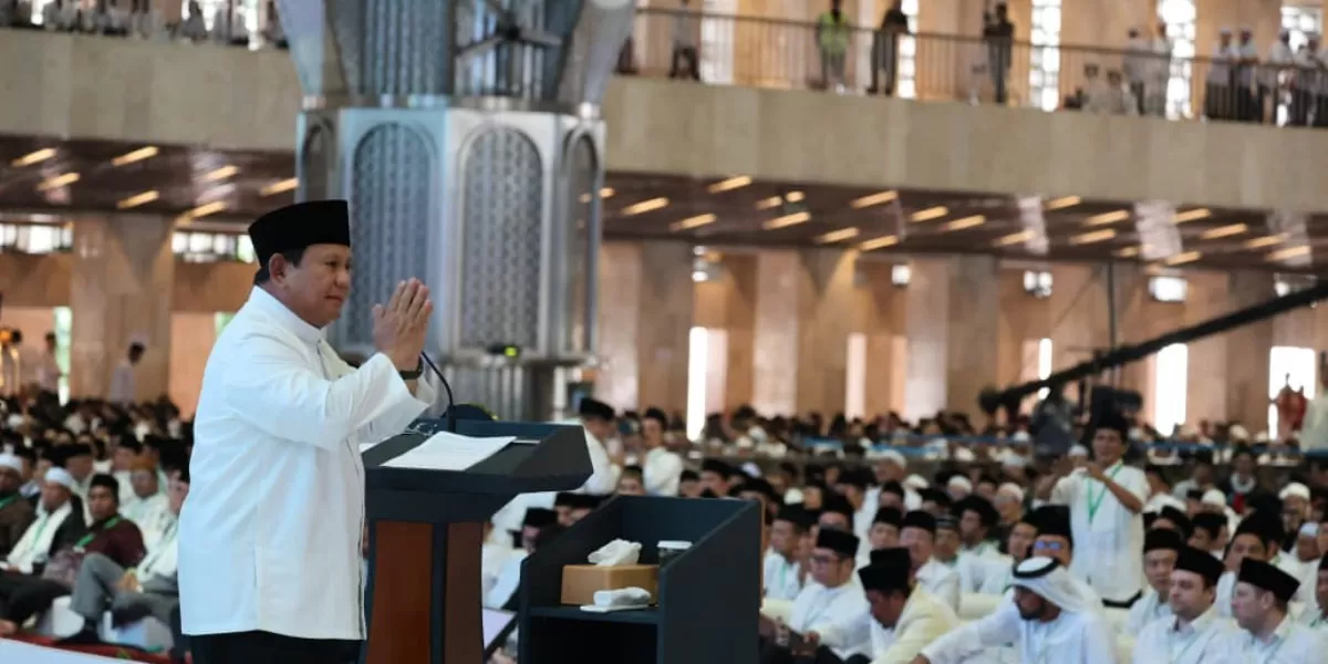 Prabowo Subianto menghadiri dan menyaksikan langsung pengukuhan kepengurusan Majelis Ulama Indonesia (MUI) (Promedia Teknologi Indonesia)