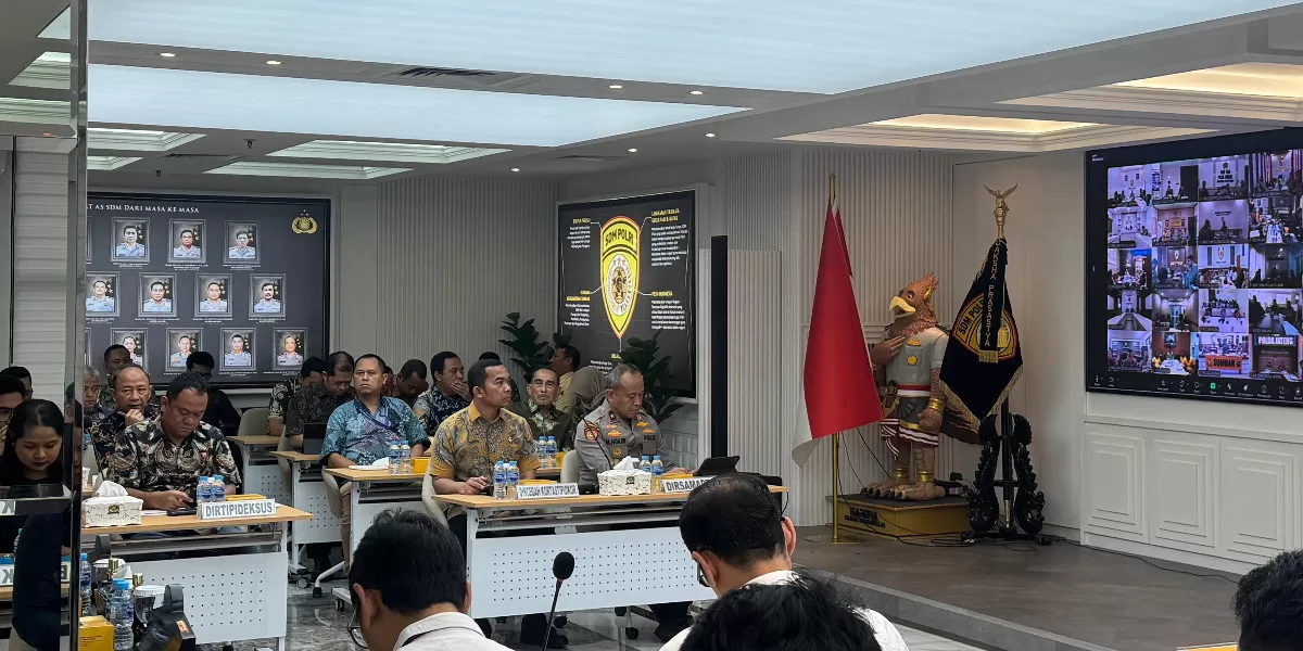 Polri menggelar rapat koordinasi bersama Kementan, Perum Bulog, BPK, Asosiasi Pabrik Pakan Ternak dan Himpunan Bank Milik Negara (Himbara) (Divisi Humas Polri)