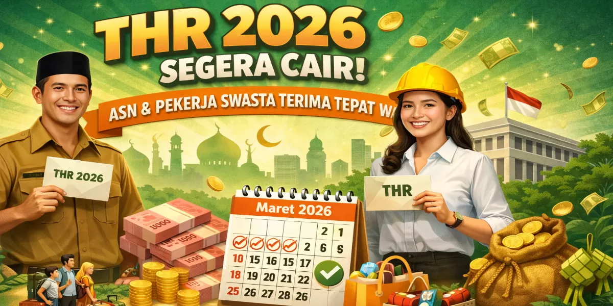 Ilustrasi THR 2026 untuk ASN, TNI-Polri, pensiunan, dan pekerja swasta cair sebelum Idulfitri 1447 H (dok.istimewa)