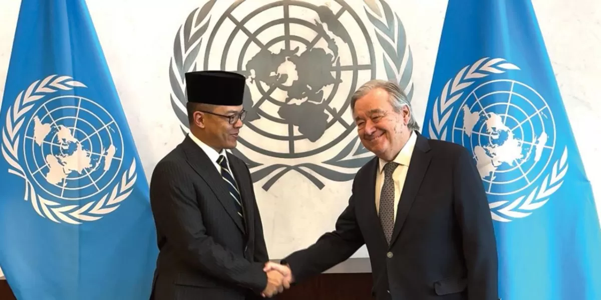 Menteri Luar Negeri Sugiono melakukan pertemuan bilateral dengan Sekretaris Jenderal PBB Ant&oacute;nio Guterres (Promedia Teknologi Indonesia)