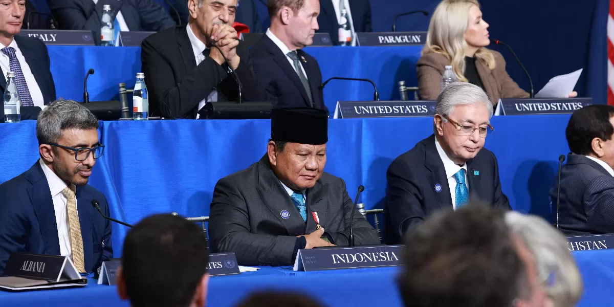 Presiden Amerika Serikat, Donald Trump memberikan pujian terbuka kepada Presiden Prabowo Subianto di pertemuan Board of Peace di Washington  (Promedia Teknologi Indonesia)