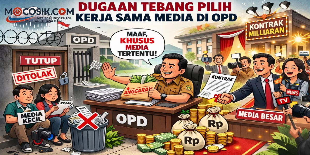 Ilustrasi dugaan tebang pilih kerja sama media di OPD. Proposal diduga hanya formalitas  (dok.istimewa)