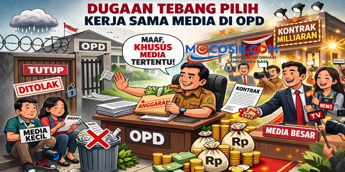 ilustrasi dugaan praktik tebang pilih dalam belanja jasa publikasi di sejumlah Organisasi Perangkat Daerah (OPD) (dok.istimewa)