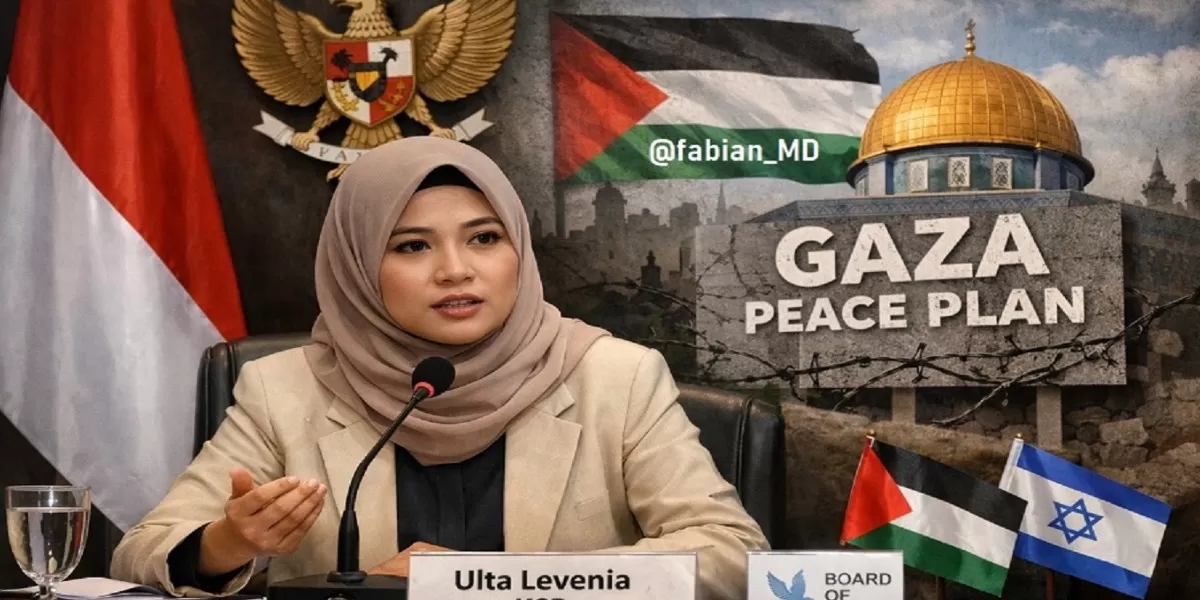 Ilustrasi Tenaga Ahli Utama Kantor Staf Presiden (KSP), Ulta Levenia, menguraikan 20 poin rencana perdamaian Gaza yang dibuat oleh Board of Peace BoP (dok.istimewa)