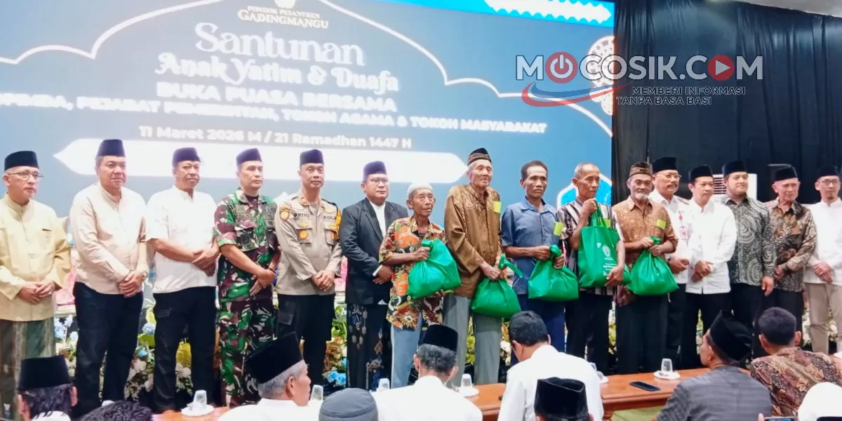 Ponpes Gadingmangu Jombang gelar santunan anak yatim dan dhuafa serta buka puasa bersama Forkopimda  (Rudiyanto)