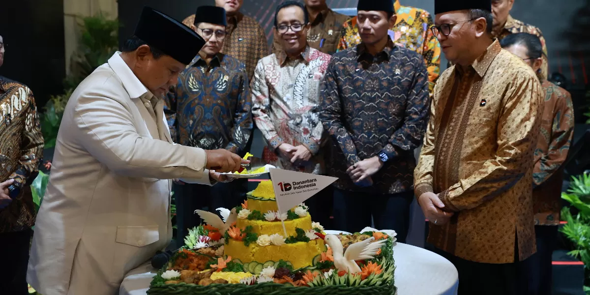 Prabowo dalam sambutannya pada Tasyakuran HUT ke-1 Danantara Indonesia di Jakarta (Promedia Teknologi Indonesia)
