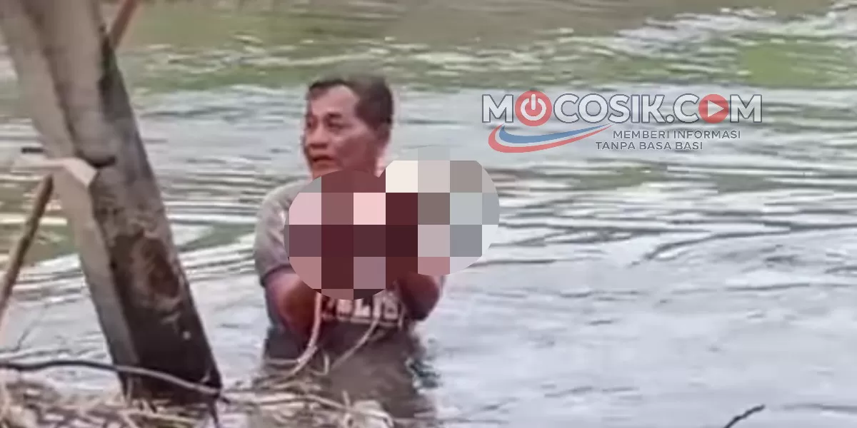 Warga Megaluh Jombang geger temuan mayat bayi perempuan mengapung di sungai (dok.istimewa)