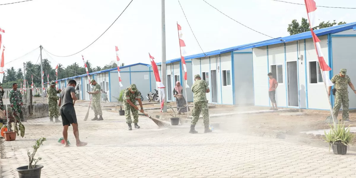 BNPB melaporkan 104 kepala keluarga sudah menempati hunian tetap (huntap) di Desa Kuala Cangkoi, Kecamatan Lapang, Kabupaten Aceh Utara (Promedia Teknologi Indonesia)