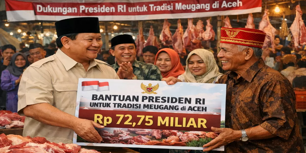 Ilustrasi Prabowo Berikan Bantuan Presiden Rp72,75 Miliar bagi Tradisi Meugang di Aceh (Promedia Teknologi Indonesia)