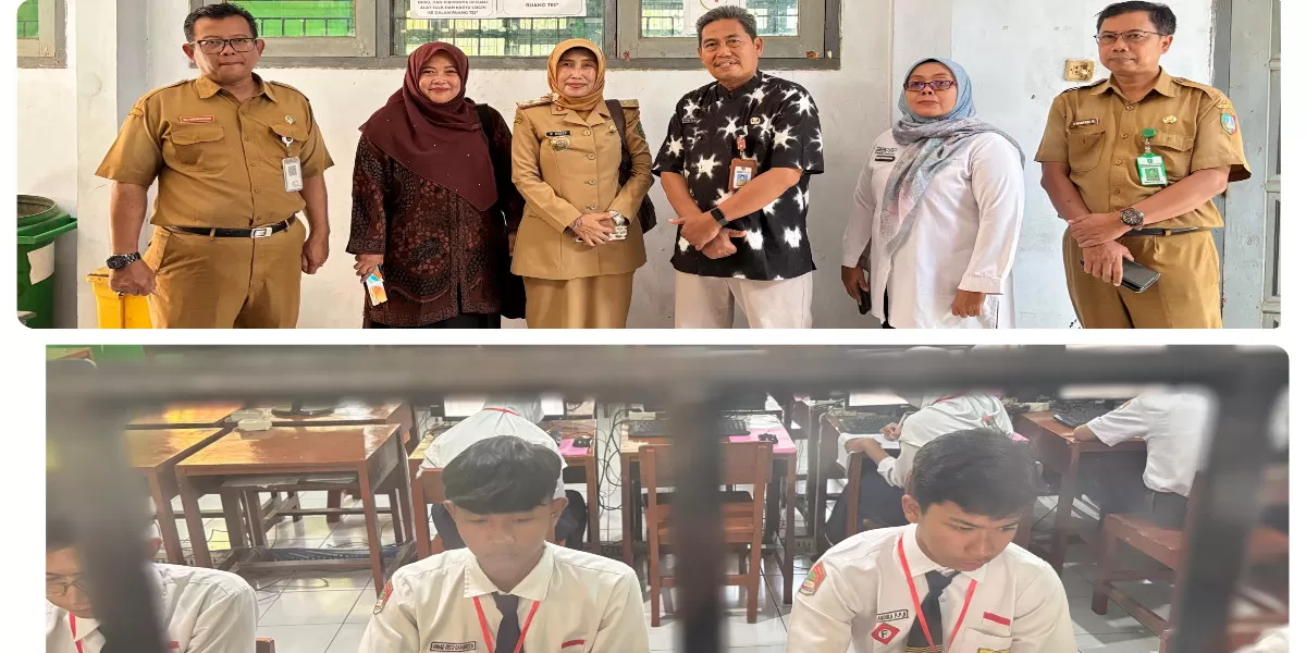 Kepala Dinas Pendidikan Jombang melakukan monitoring pelaksanaan TKA SMP 2026 di sejumlah sekolah (Disdikbud Jombang)