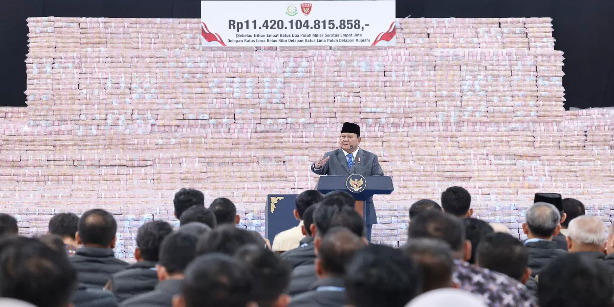 Penyerahan Denda Administratif dan Penyelamatan Keuangan Negara yang diselenggarakan di Kejaksaan Agung RI, Jakarta (Promedia Teknologi Indonesia)
