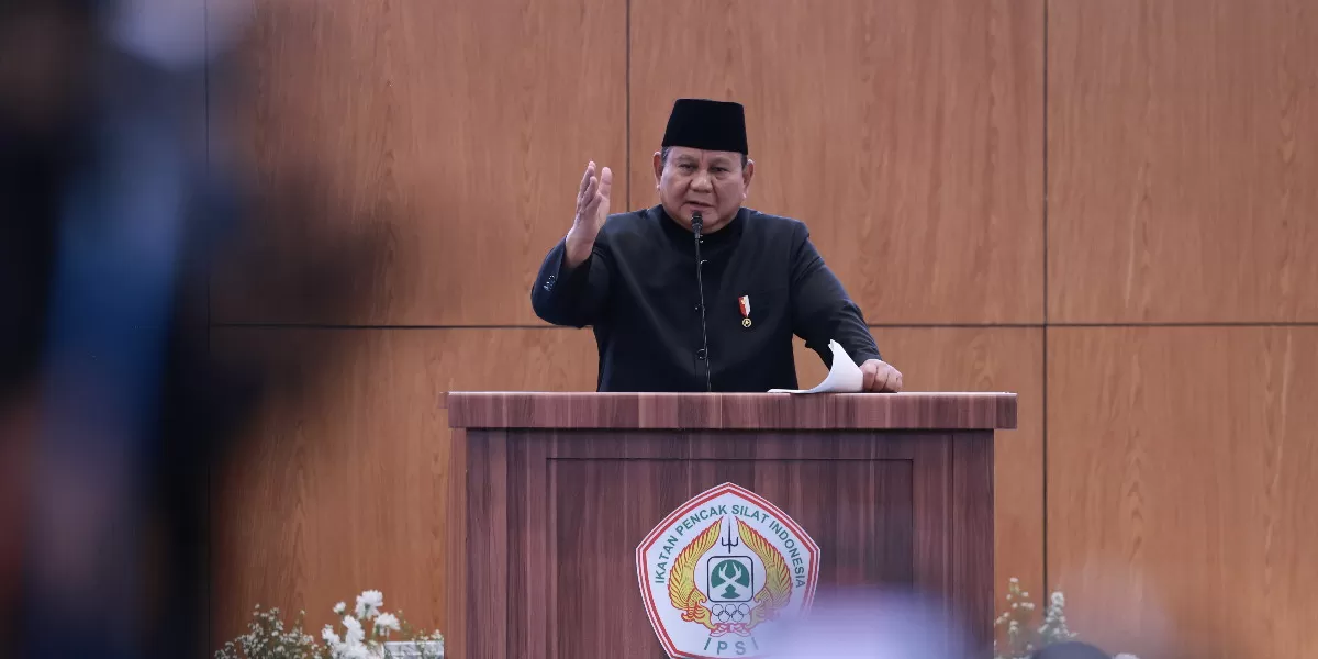 Prabowo Subianto menitipkan pesan kepada calon penggantinya sebagai Ketua Umum PB IPSI bisa membawa olahraga pencak silat ke ajang Olimpiade (Promedia Teknologi Indonesia)