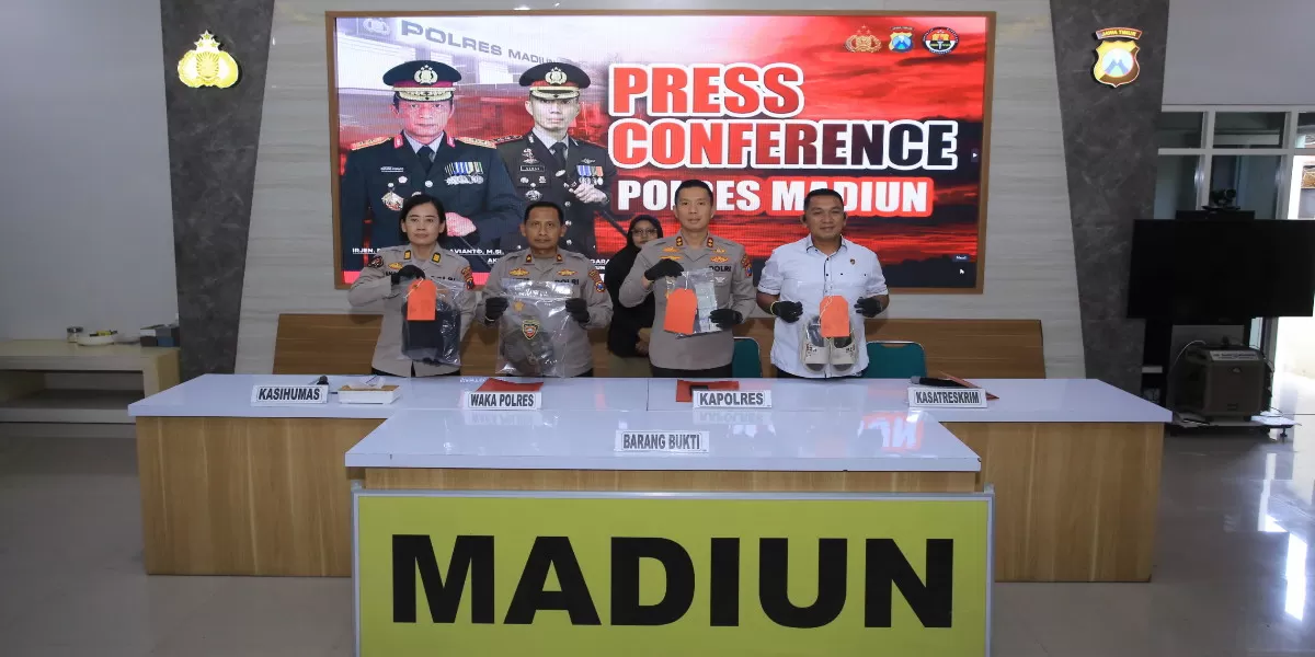 Polres Madiun menangkap dua pelaku curanmor yang beraksi di 5 kecamatan dengan modus mencuri motor parkir di sawah dan teras rumah (Humas Polres Madiun)