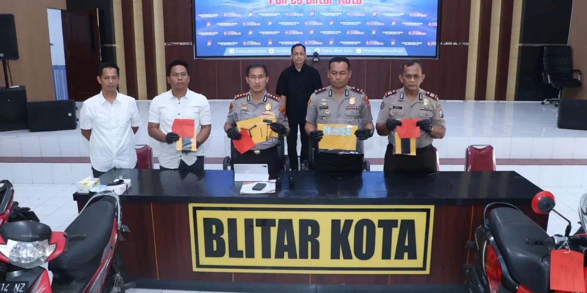 Polres Blitar Kota ungkap jaringan curanmor lintas daerah, dua pelaku diamankan (Humas Polres Blitar Kota)