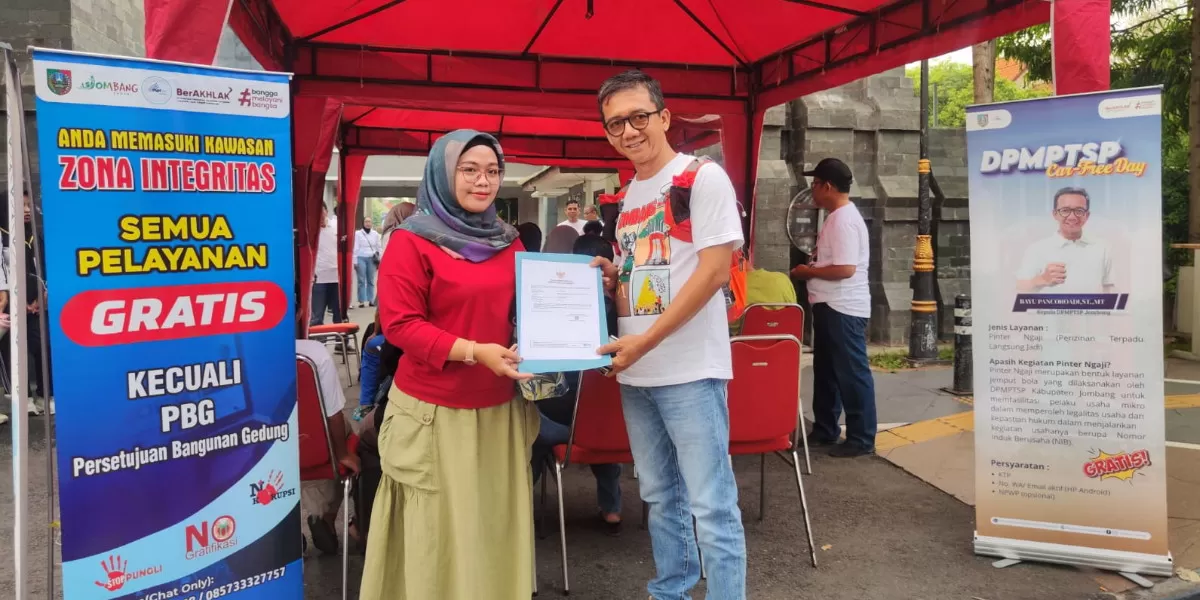 DPMPTSP Jombang buka layanan NIB gratis di CFD (dok.istimewa)