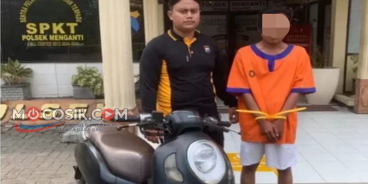Kuli bangunan asal Sampang nekat begal ojol di Menganti Gresik (Humas Polres Gresik)
