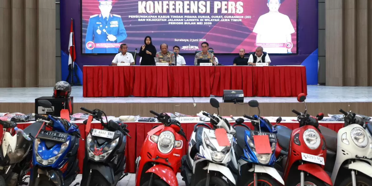 Polda Jatim ungkap 320 kasus curas, curat, dan curanmor (Hums Polda Jatim)
