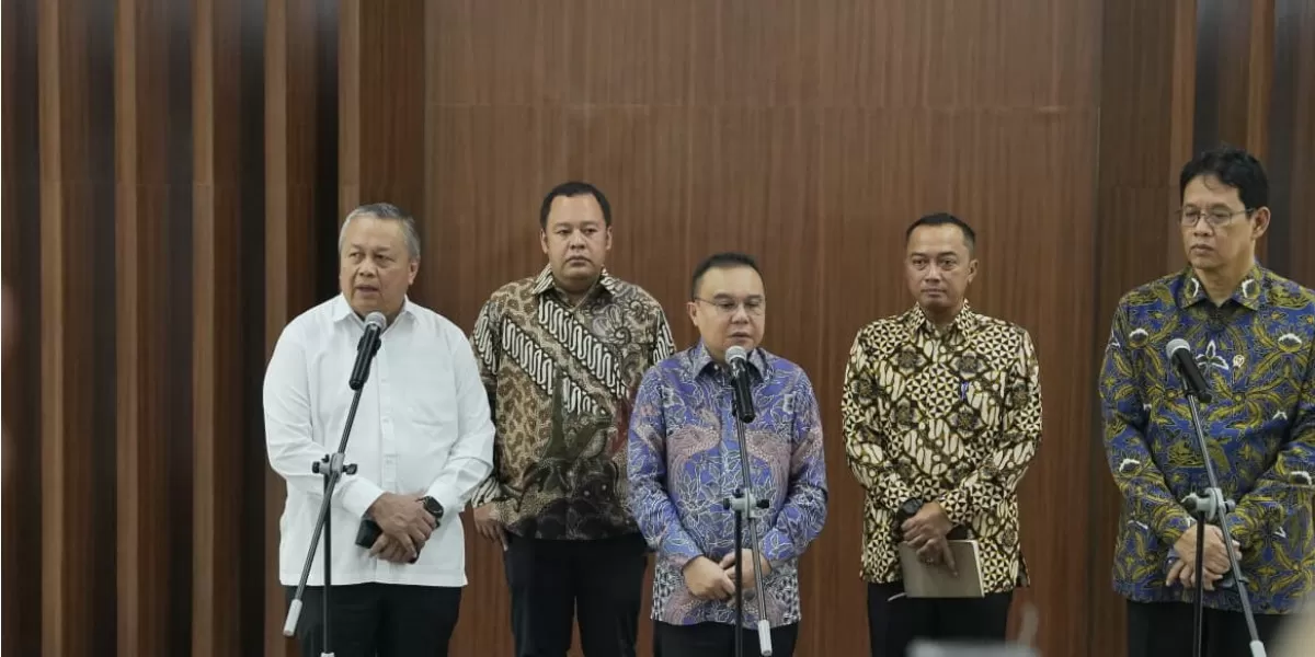 Wakil Ketua DPR RI Sufmi Dasco Ahmad dalam konferensi pers seusai rapat di Kompleks Parlemen Senayan Jakarta (Promedia Teknologi Indonesia)