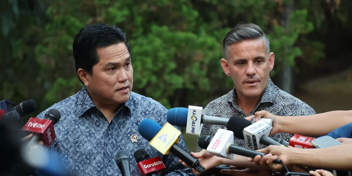 Erick usai bertemu dengan Prabowo di Padepokan Garuda Yaksa, Hambalang, Bogor, Jawa Barat (Promedia Teknologi Indonesia)