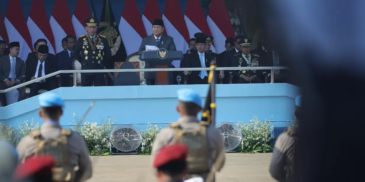 Presiden Prabowo menyampaikan enam pesan kepada Polri di HUT Bhayangkara ke 80 (Promedia Teknologi Indonesia)