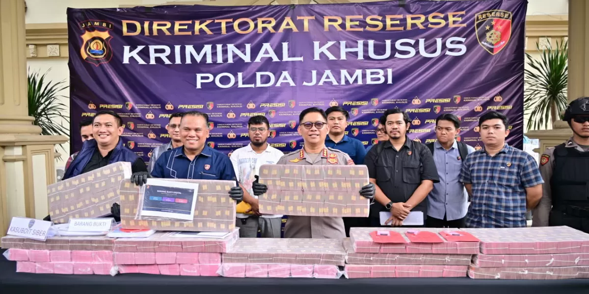 Polda Jambi mengungkap pembobolan Bank Jambi senilai Rp144,82 miliar (Humas Polda Jambi)