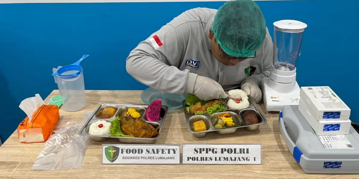 Polres Lumajang memastikan menu Program Makan Bergizi aman dikonsumsi setelah uji laboratorium menyatakan bebas zat berbahaya (Humas Polres Lumajang)