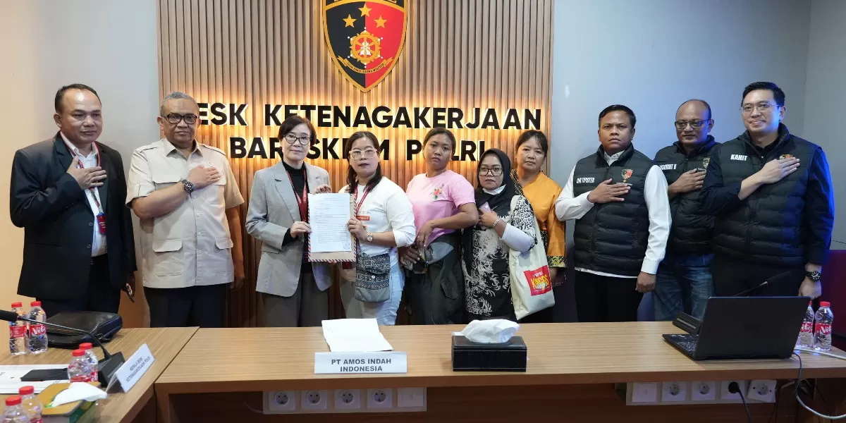 Desk Ketenagakerjaan Polri dan Kemnaker menyelesaikan sengketa PHK 134 pekerja PT Amos dengan kompensasi Rp12,7 miliar (Divisi Humas Polri)