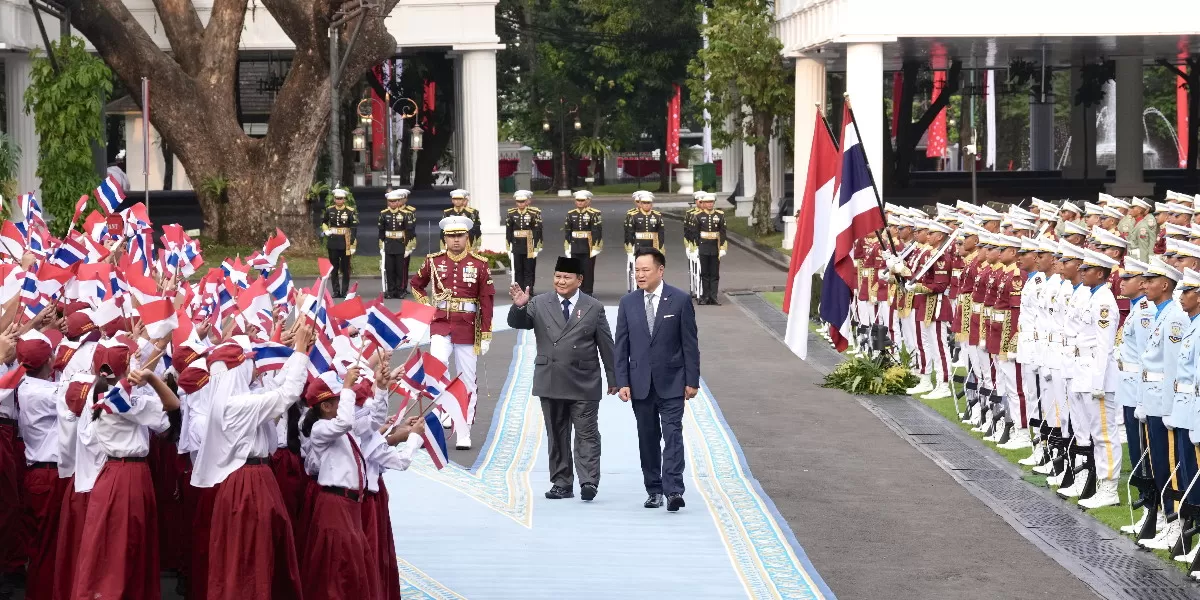 Prabowo menyambut PM Thailand Anutin Charnvirakul di Istana Merdeka (Promedia Teknologi Indonesia)