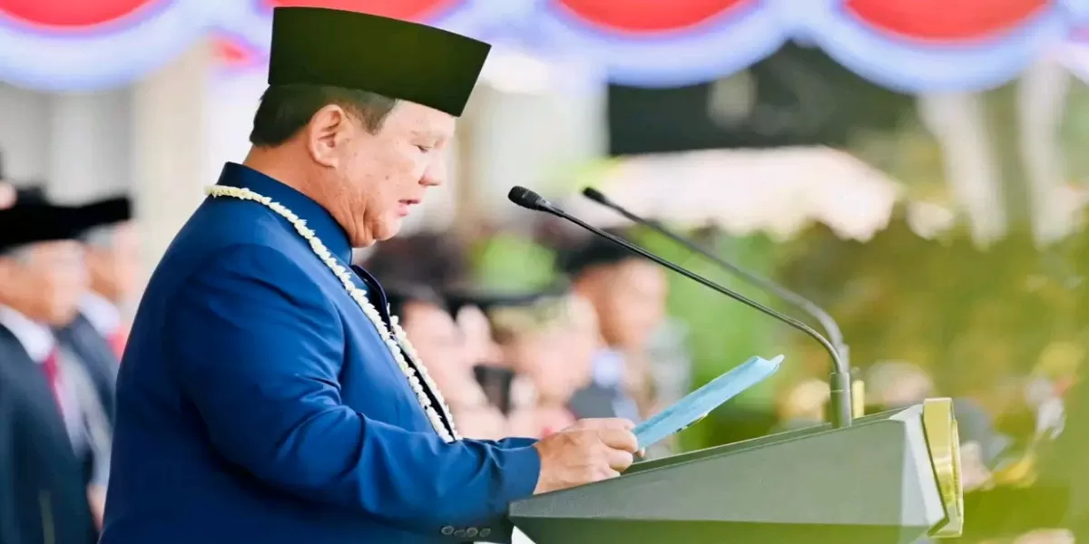 Presiden Prabowo Subianto mengajak peserta upacara HUT ke-81 Kemerdekaan RI mengheningkan cipta dan mendoakan korban bencana di berbagai wilayah Indonesia (Promedia Teknologi Indonesia)