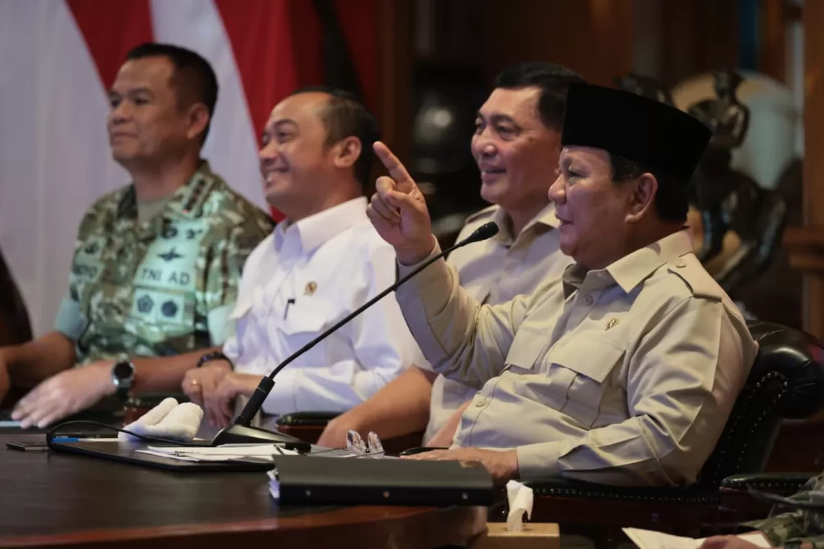 Presiden Prabowo Subianto dalam acara Peresmian 218 Jembatan di seluruh pelosok Indonesia secara virtual, Senin (9/3) (Foto: Dok. Badan Komunikasi Pemerintah)