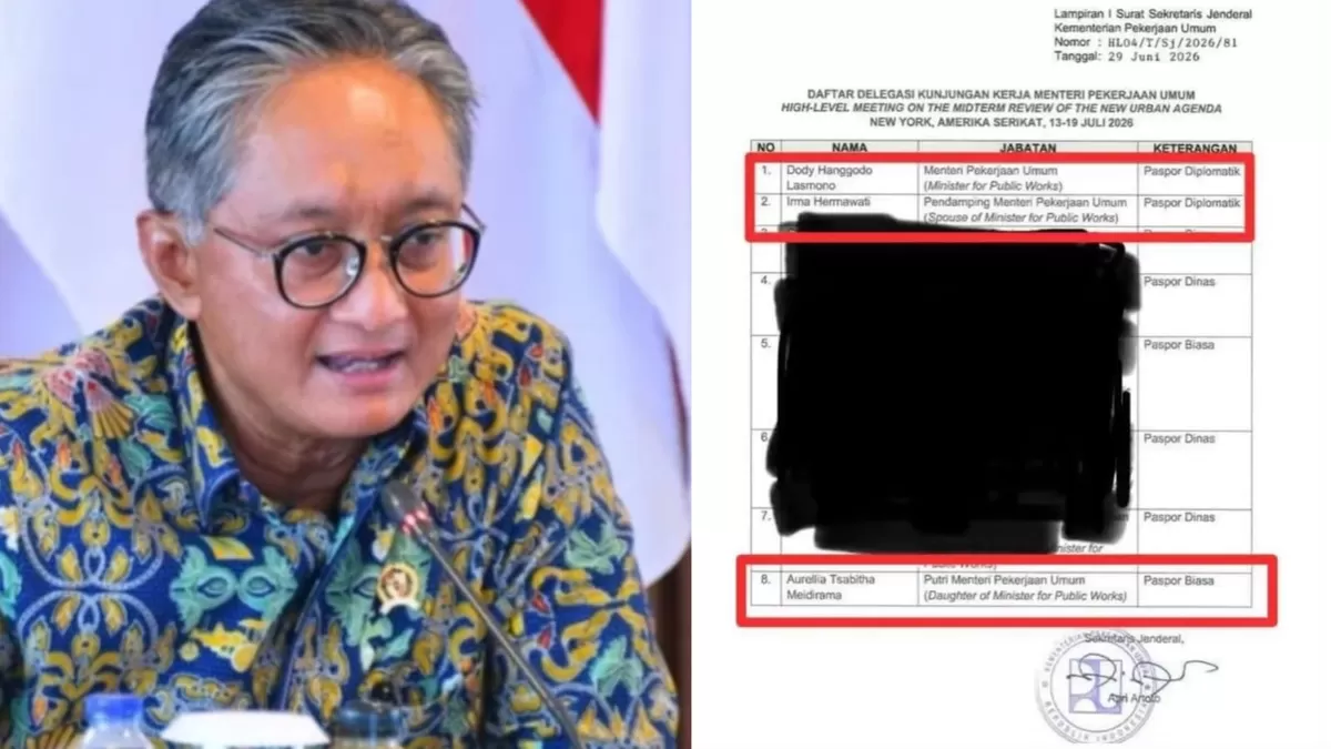 Ramai kebocoran surat perjalanan dinas Menteri PU Dody Hanggodo yang turut mengajak anaknya. (Instagram/dody_hanggodo -Threads/salsaer)