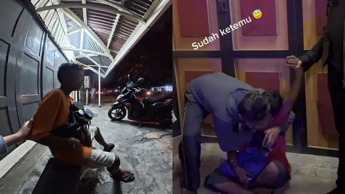 Pengamen anak bertemu keluarganya usai videonya viral di medsos. (Instagram/utarirmdh_)