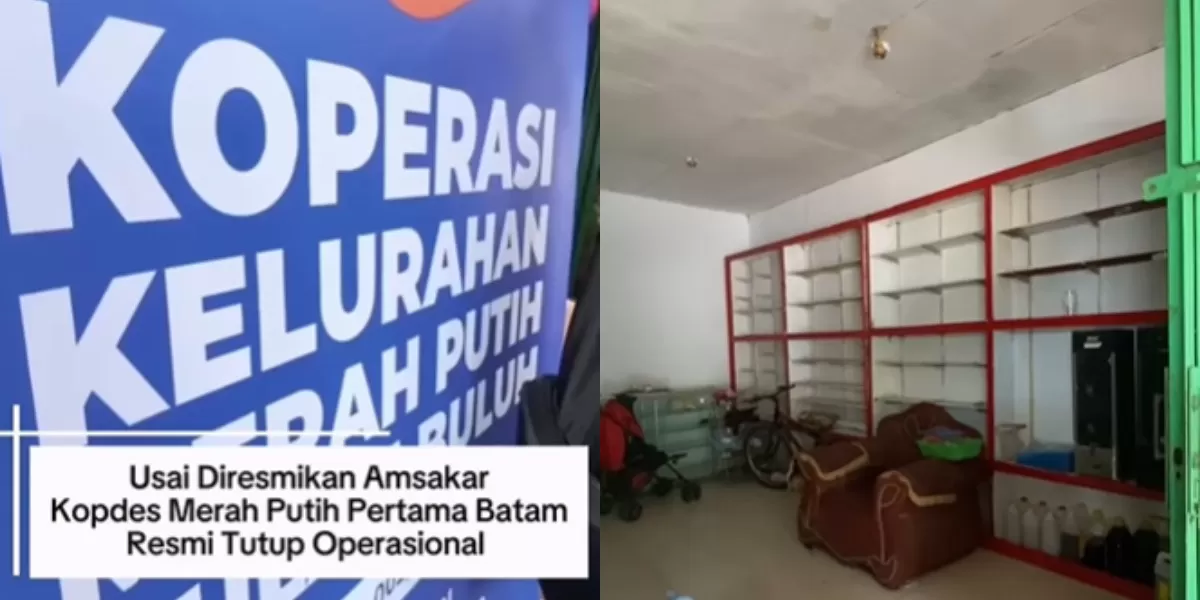 Menyoroti ihwal tutupnya gerai Koperasi Desa Kelurahan Merah Putih di Pulau Buluh, Batam yang menuai sorotan di media sosial. (Instagram.com/@kilaskepri)