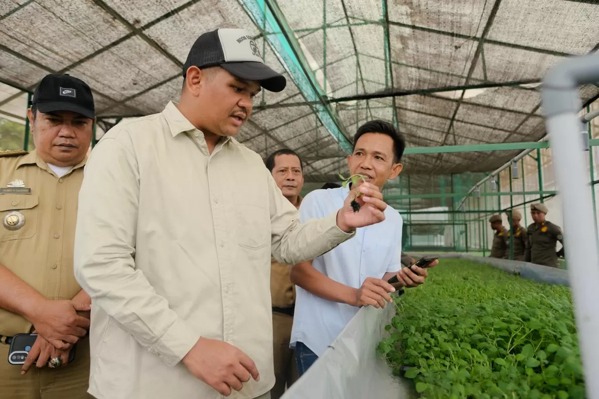 Bupati Bantaeng M Fathul Fauzy Nurdin meninjau proses kultur jaringan benih kentang.