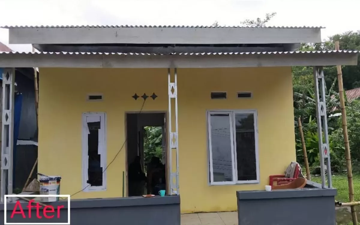Salah satu rumah yang mendapat bantuan dari Gubernur Sulsel Andi Sudirman Sulaiman.