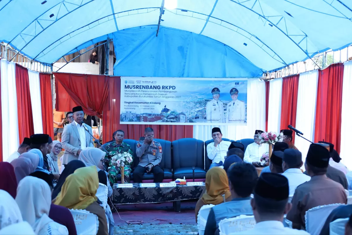 Bupati Bulukumba Andi Muchtar Ali Yusuf saat menghadiri Musrenbang di Kecamatan Kindang.