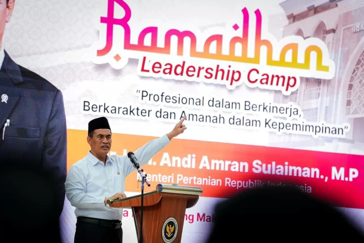 Menteri Pertanian RI Andi Amran Sulaiman di Ramadhan Leadership Camp 2026.