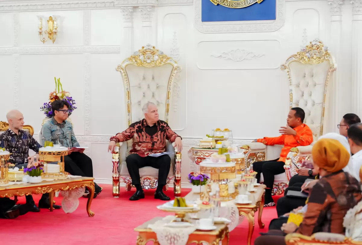 Gubernur Sulsel Andi Sudirman Sulaiman terima kunjungan Kedubes Amerika Serikat. 