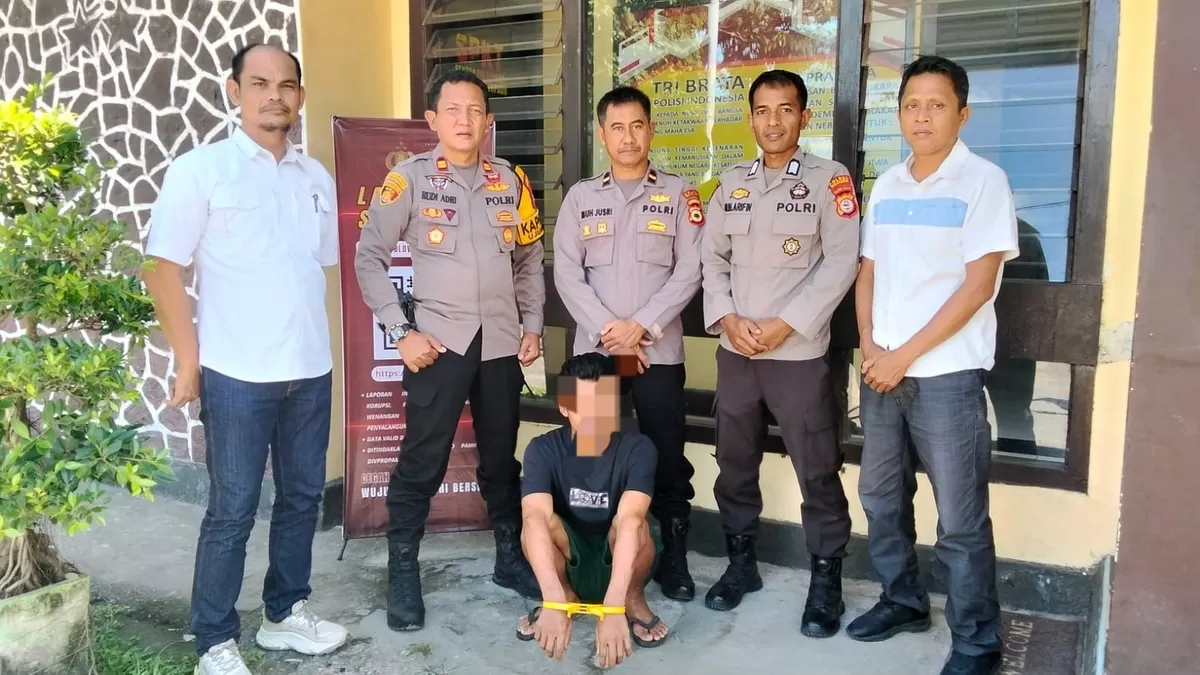 Personil Polsek Ujung Loe berhasil menangkap buronan penikaman.