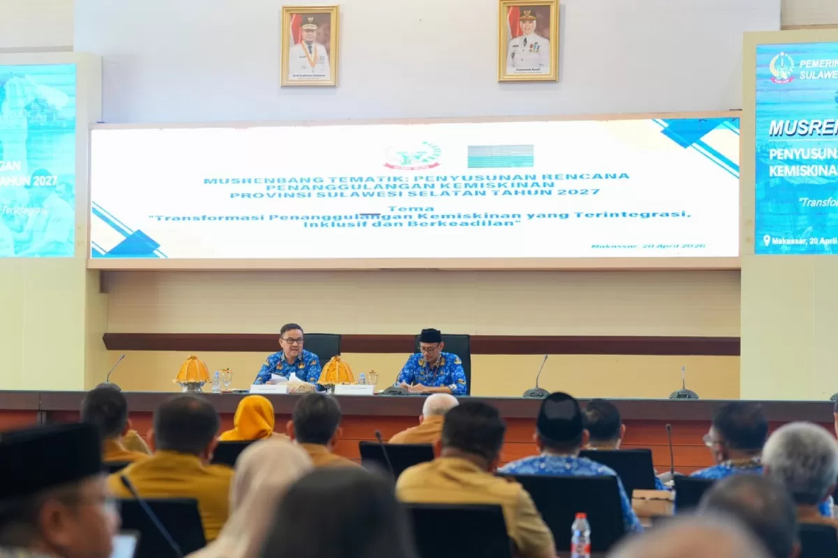Sekda Sulsel Jufri Rahman Buka Musrenbang Kemiskinan 2027.