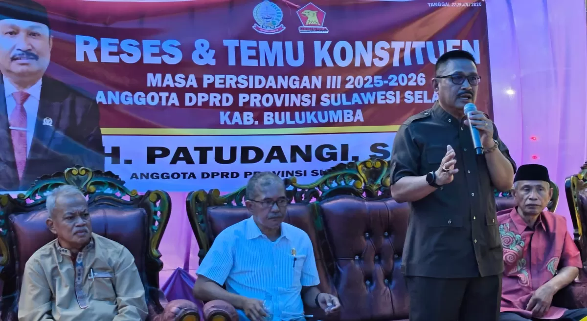 Anggota DPRD Provinsi Sulawesi Selatan Fraksi Gerindra, H Patudangi Azis melakukan reses di Kecamatan Ujung Loe, Kabupaten Bulukumba. 