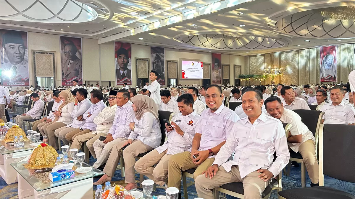 Ketua DPC Gerindra Bulukumba Syahruni Haris saat menghadiri Rapat Koordinasi Daerah (Rakorda) DPD Partai Gerindra Sulawesi Selatan.