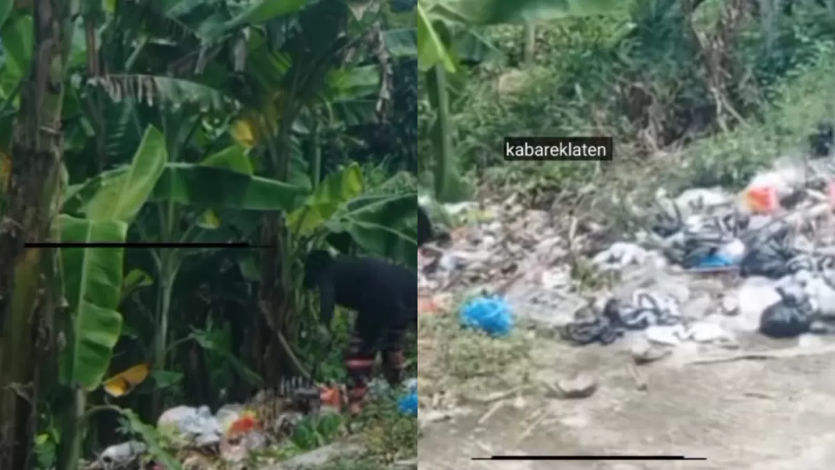 Warga Klaten viral usai sawahnya penuh sampah. (Instagram/kabarklaten)