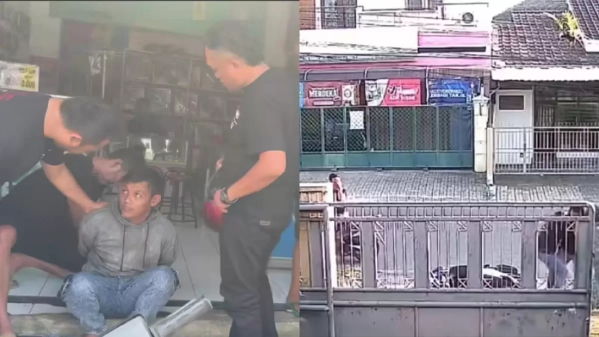 Penangkapan pelaku begal disertai pembacokan di Semarang yang viral di media sosial. ((Instagram/hery_jbrik))