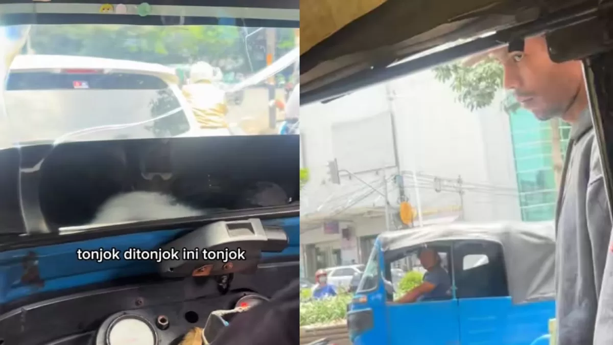 Viral dugaan pemalakan pada sopir bajaj di Tanah Abang, Jakarta Pusat. (TikTok/itsmeauntr)