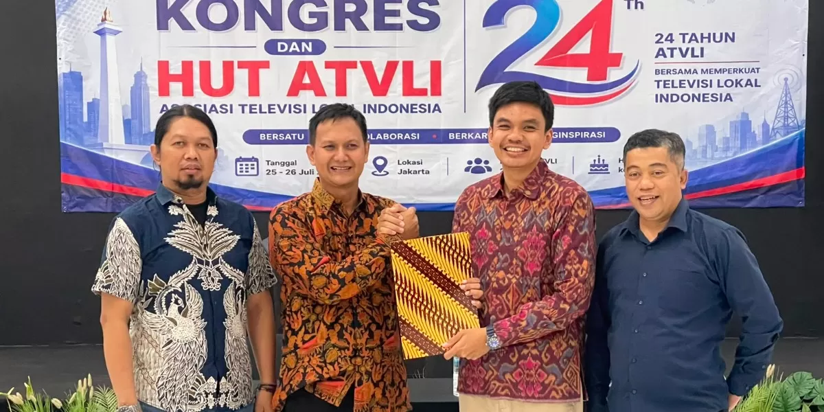 Direktur Bandung TV sekaligus mitra Promedia Group, Alit Suwirya terpilih secara aklamasi sebagai Ketum ATVLI periode 2026-2030. (promedia)