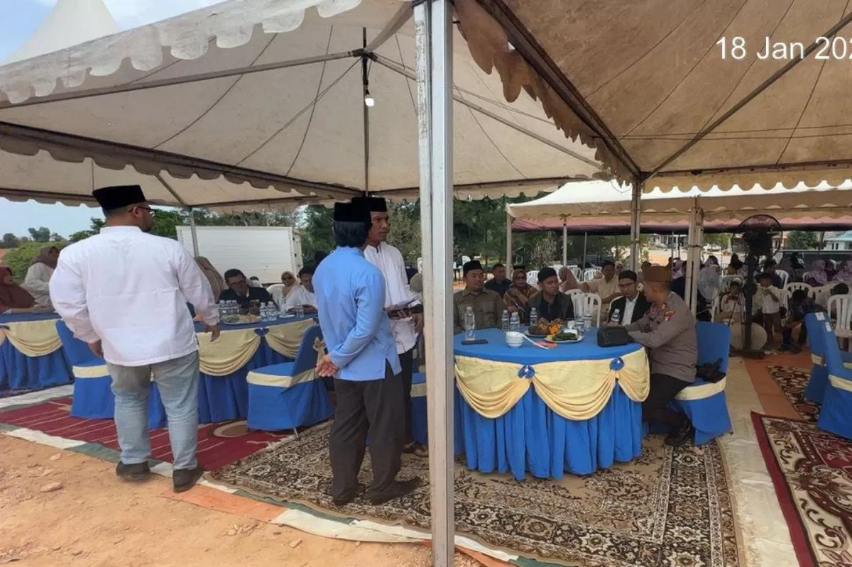 Polresta Barelang Amankan Peletakan Batu Pertama Masjid Jami Al-Falah
